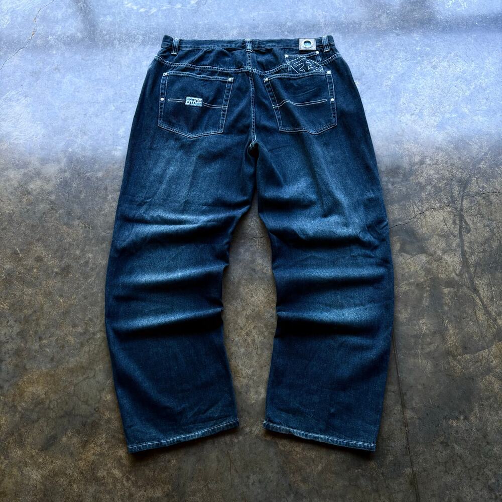 Vintage Baggy Wide Leg Y2K Eynce Blue Jeans